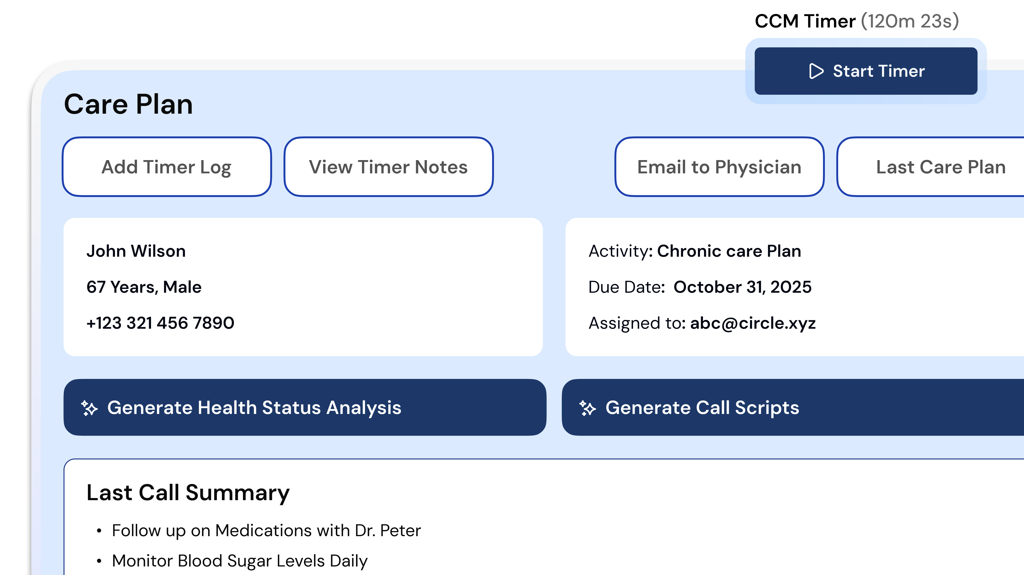 Build personalized care plans in minutes